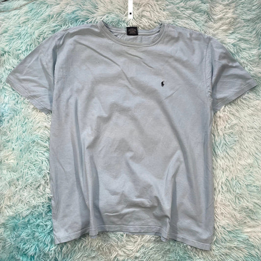 Vintage Light Blue Polo Ralph Lauren T Shirt - XXL