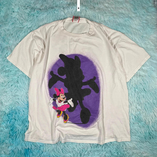 Vintage 90s White Disney Graphic T Shirt Minnie Mouse - XL