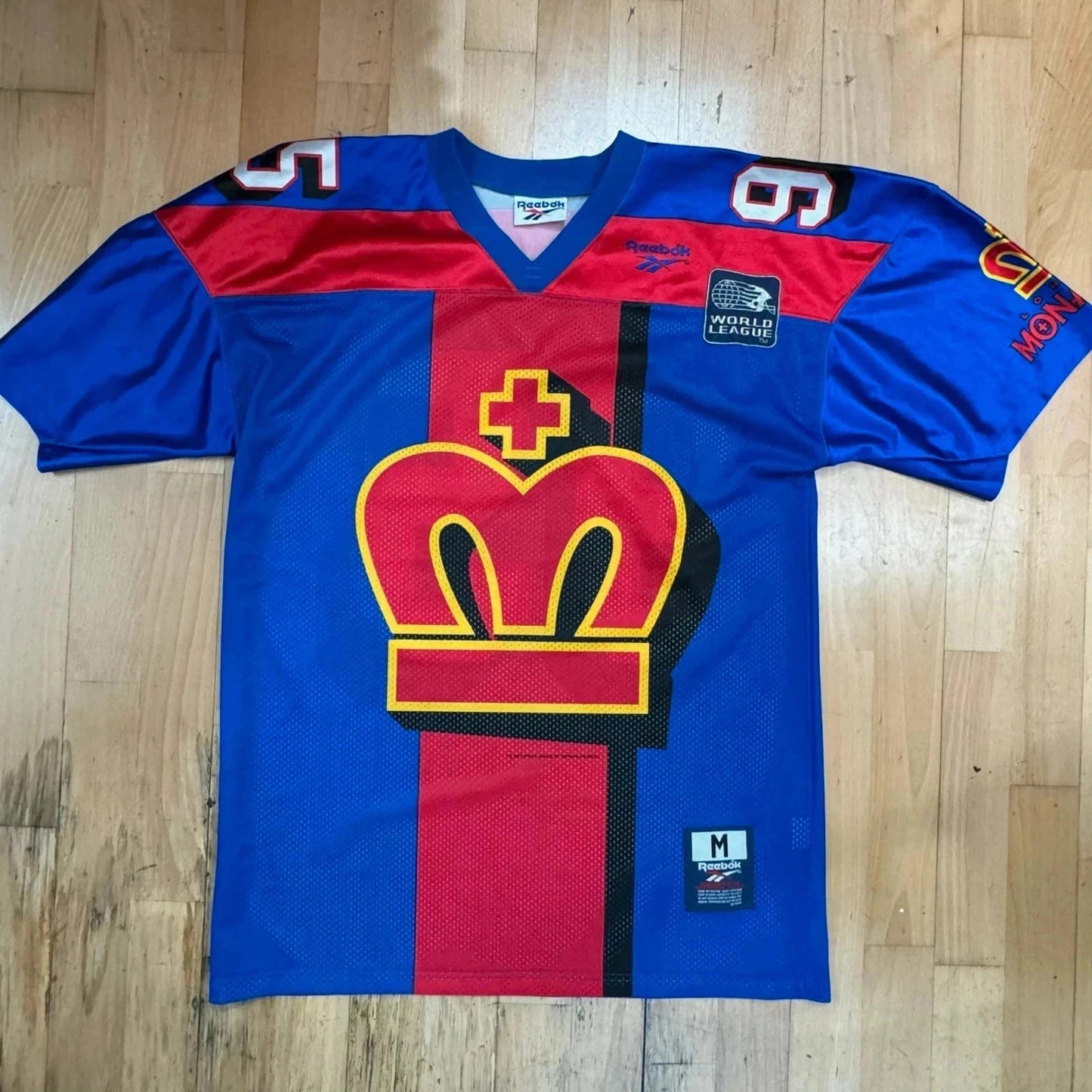 Vintage 1995 London Monarchs Reebok NFL Jersey - Medium