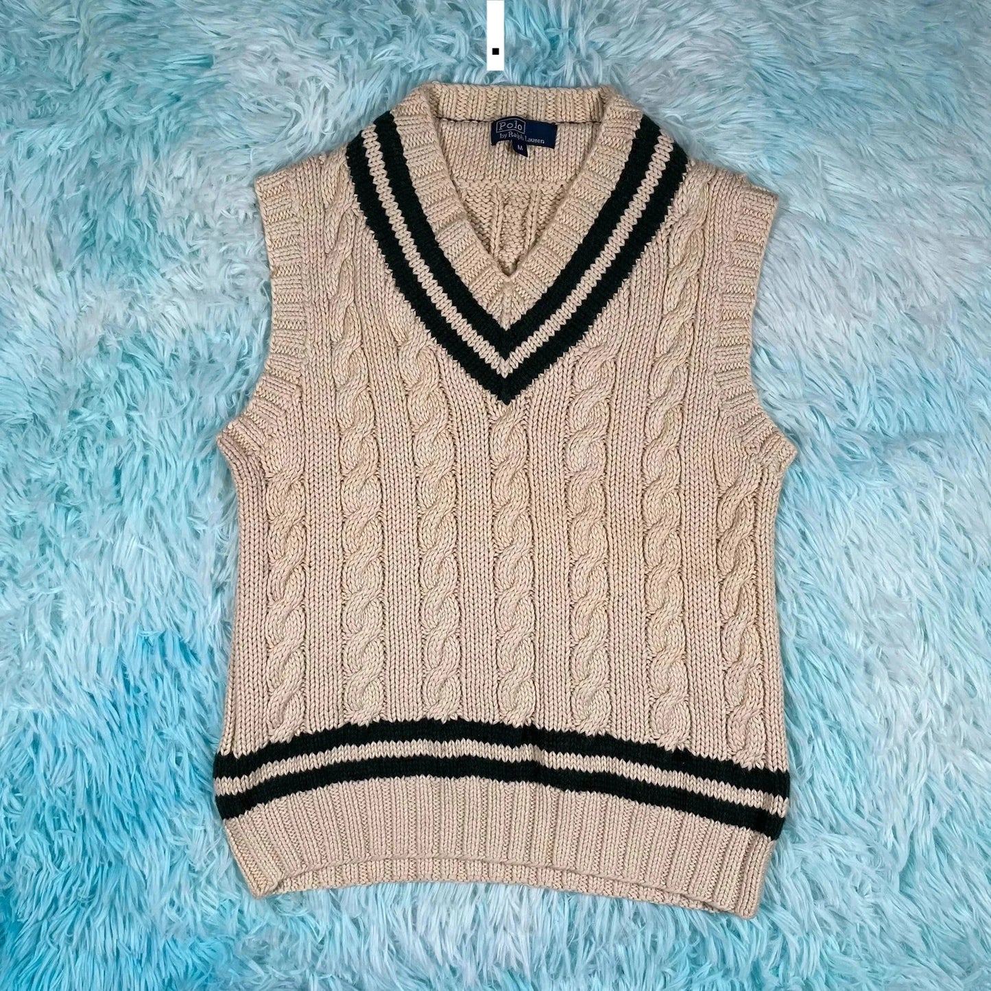 Vintage 90s Polo Ralph Lauren Wimbledon Knitted Vest - Medium