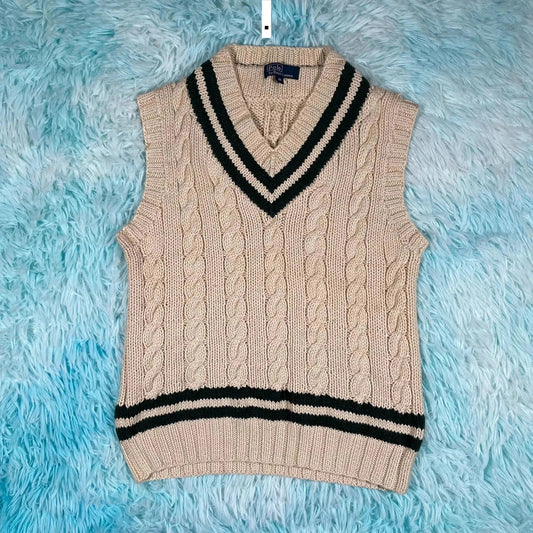 Vintage 90s Polo Ralph Lauren Wimbledon Knitted Vest - Medium