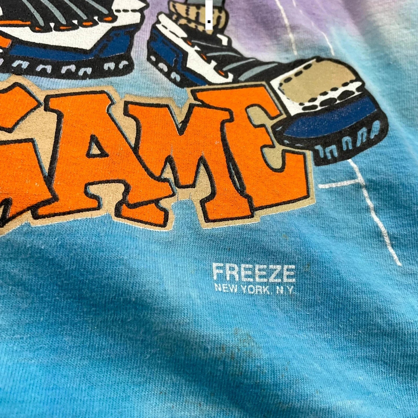 Vintage 90s Purple Looney Tunes Tie Dye Basketball Graphic T Shirt - XL