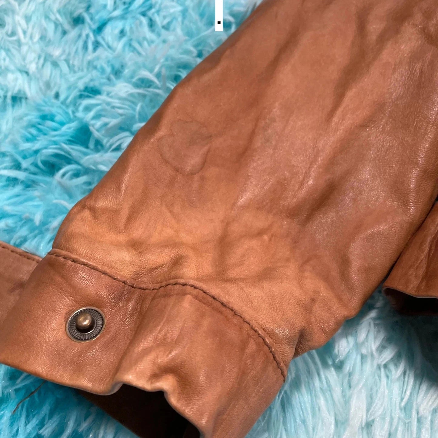 Vintage Y2K Brown Next Leather Jacket - UK18