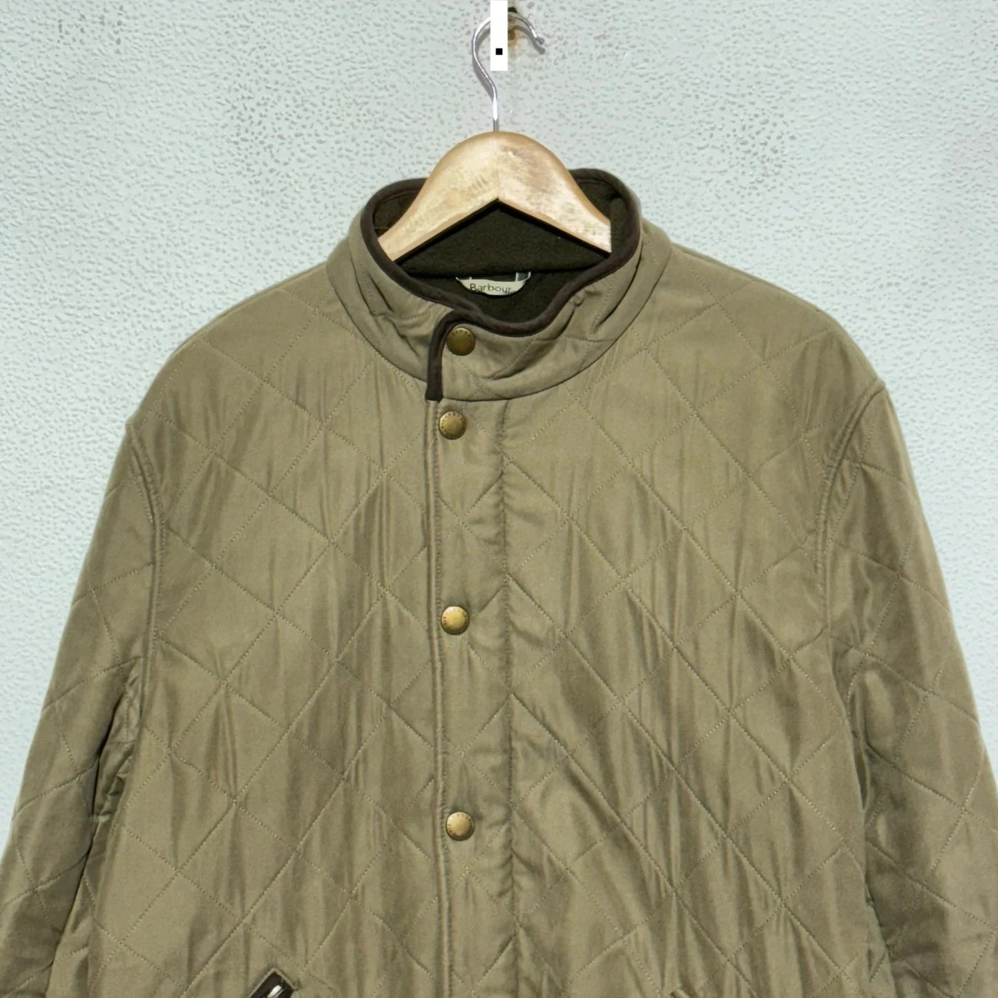 Beige Barbour Quilted Jacket Fleeced - XL