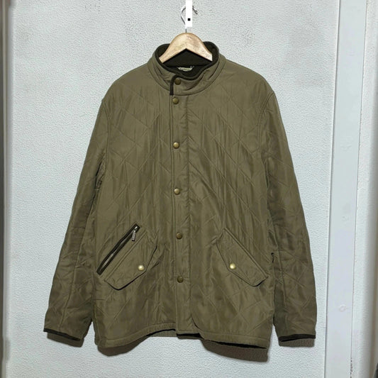 Beige Barbour Quilted Jacket Fleeced - XL