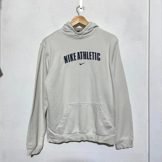Vintage 00s Nike Hoodie White Logo Spellout - Medium