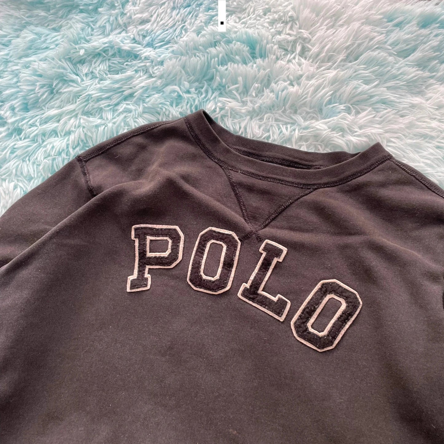 Black Polo Ralph Lauren Sweatshirt Spellout Logo - XXL