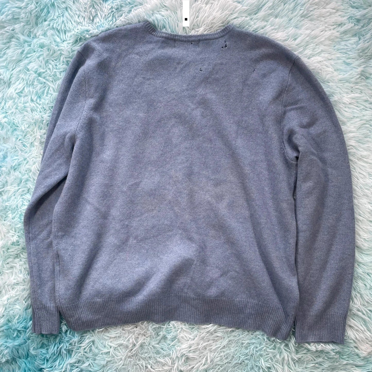 Light Blue Polo Ralph Lauren V Neck Jumper - XXL