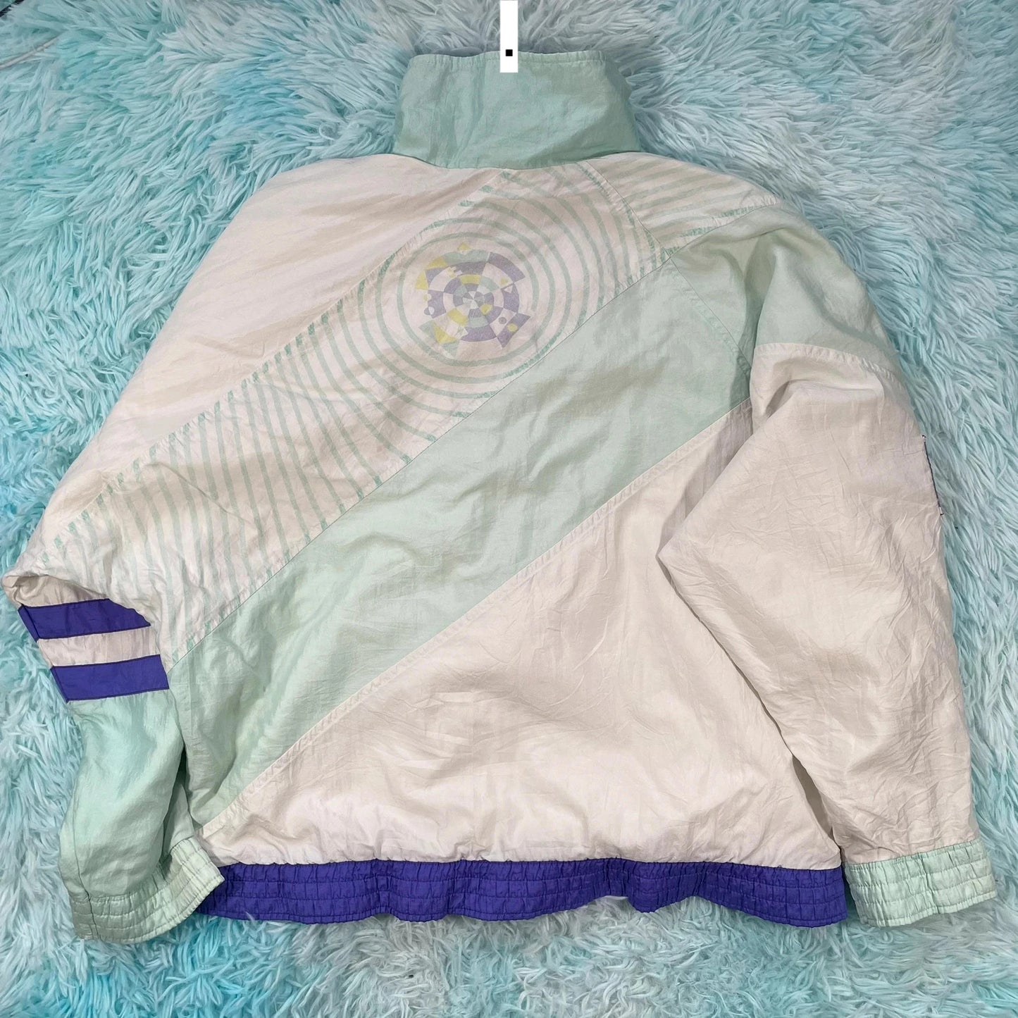 Vintage 80s Retro Funky Track Shell Suit Jacket - Small