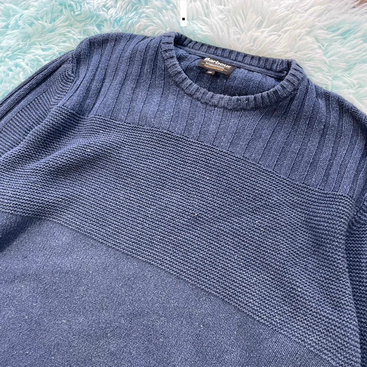 Blue Barbour Knitted Jumper - XXL