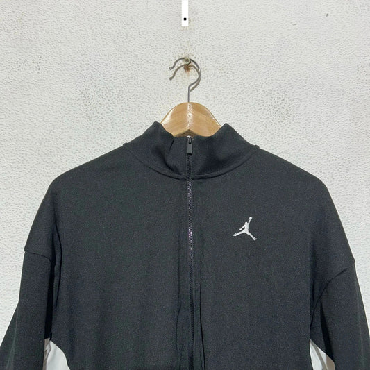 Black & White Jordan Full Zip Tracksuit Hoodie - Medium