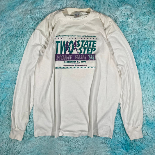 Vintage 90s Marathon Graphic T Shirt Long Sleeve - XL