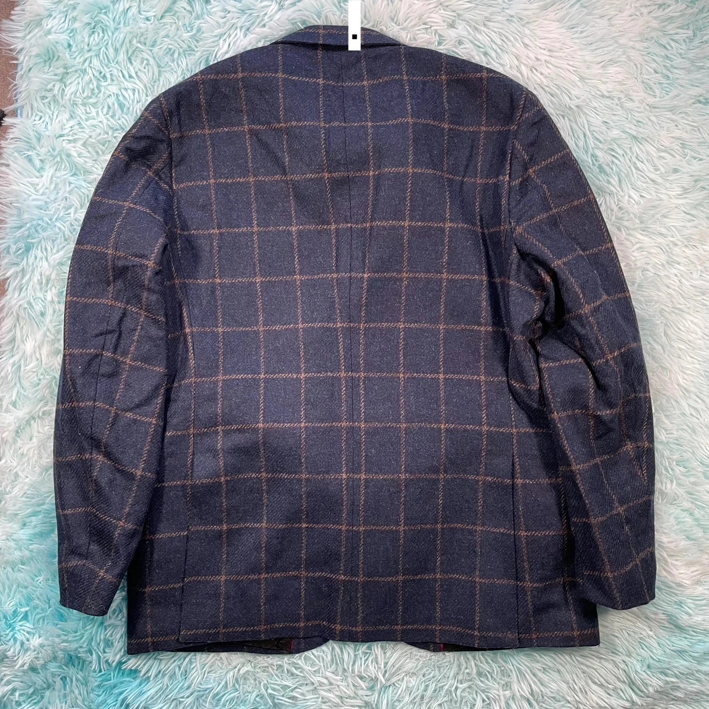 Vintage 90s Blue Chequered Blazer Jacket Oaks - XL