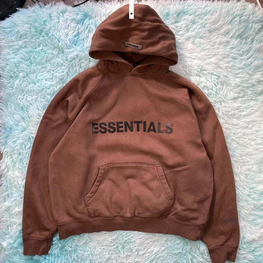 Brown Fear of God Essentials Hoodie - Medium