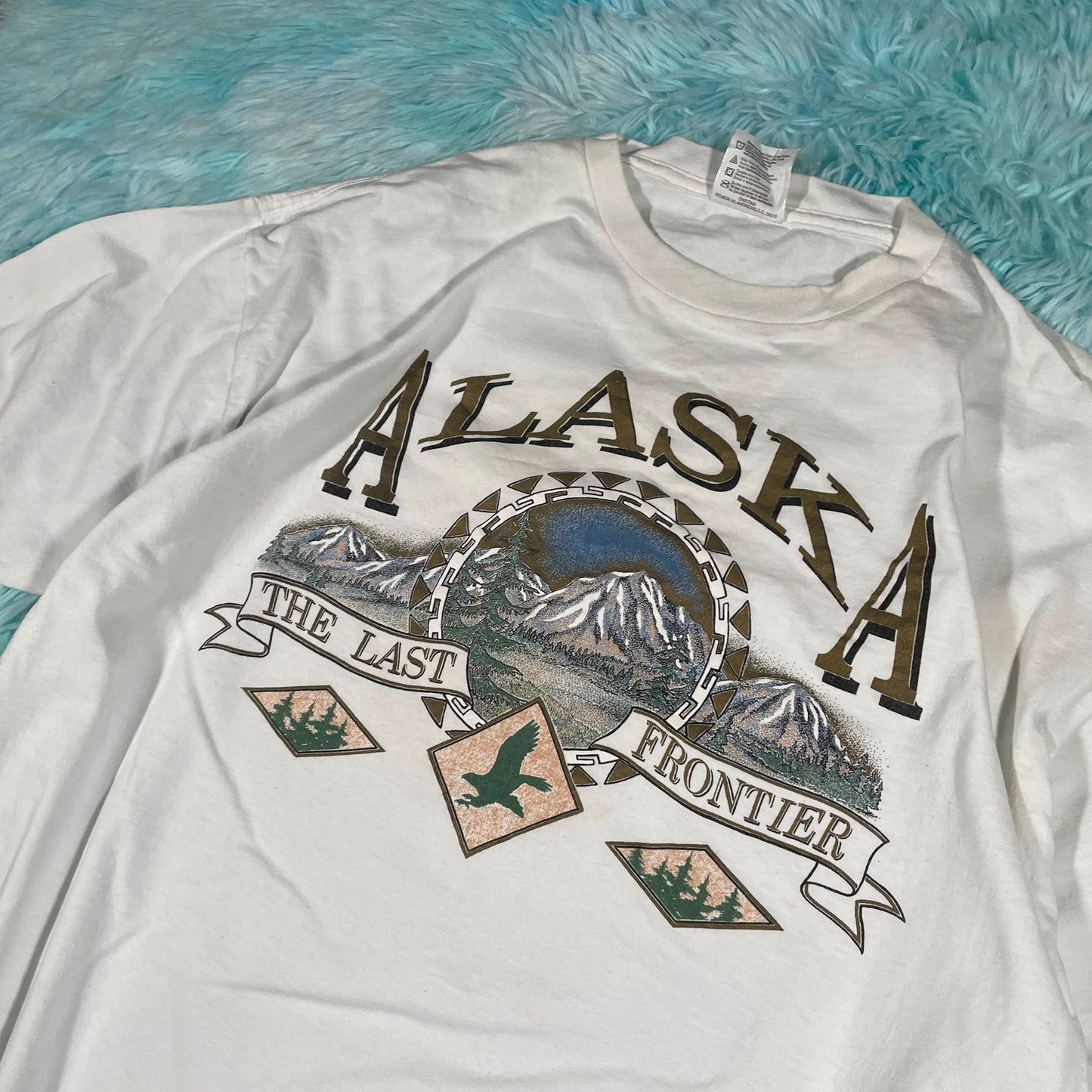 Vintage 90s White Alaska Graphic T Shirt - XL