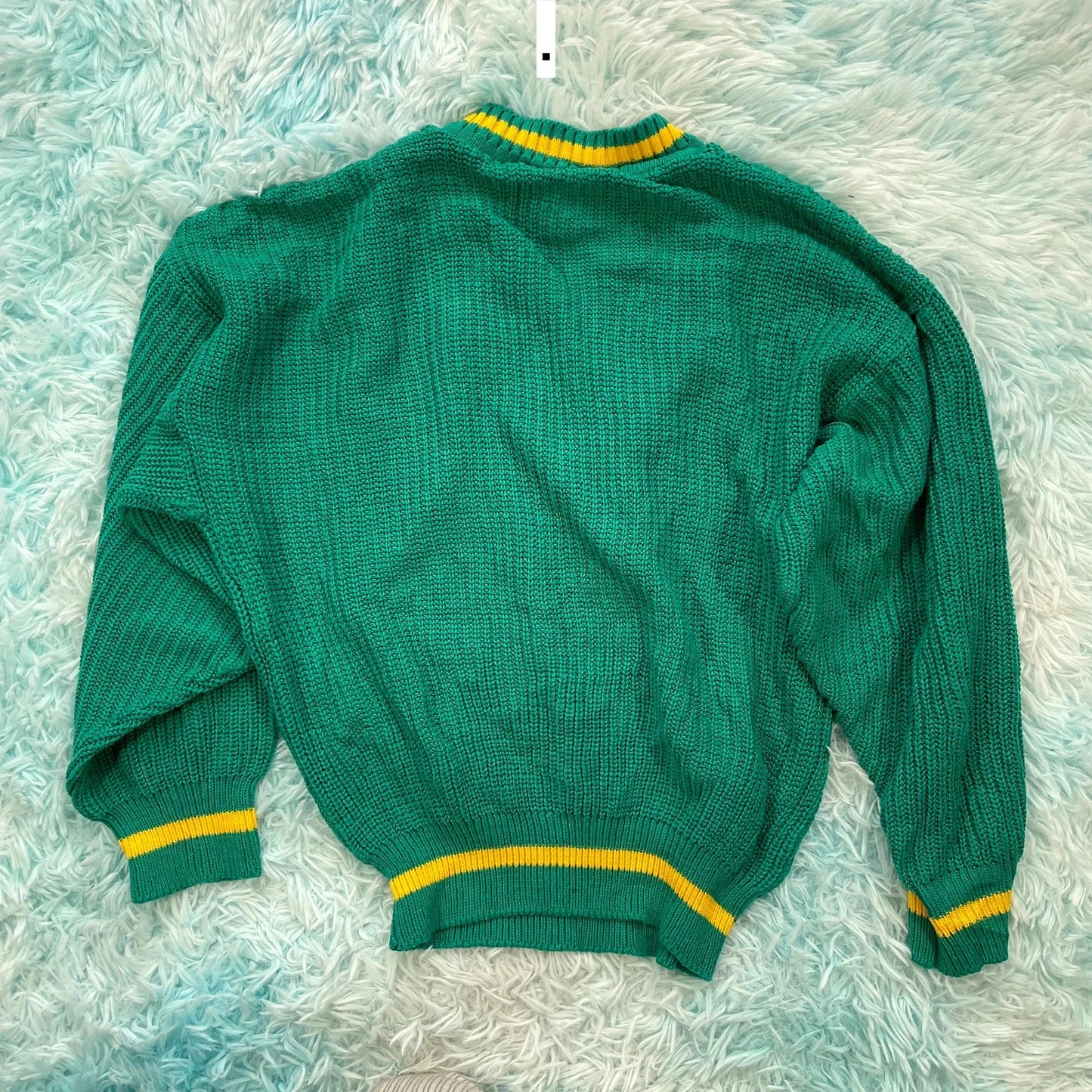 Vintage 90s Rare Adidas Knitted Jumper V Neck - Medium