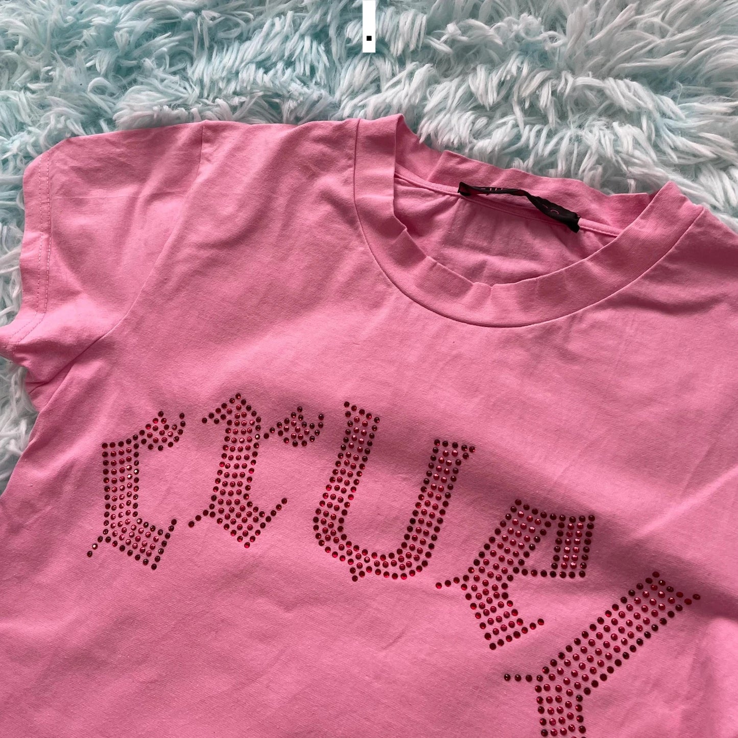 Vintage 00s Pink Guerriero T Shirt Cruel Sequinned - Small