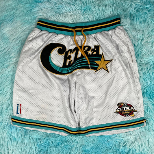 White Cetra Visions Basketball Shorts - Small