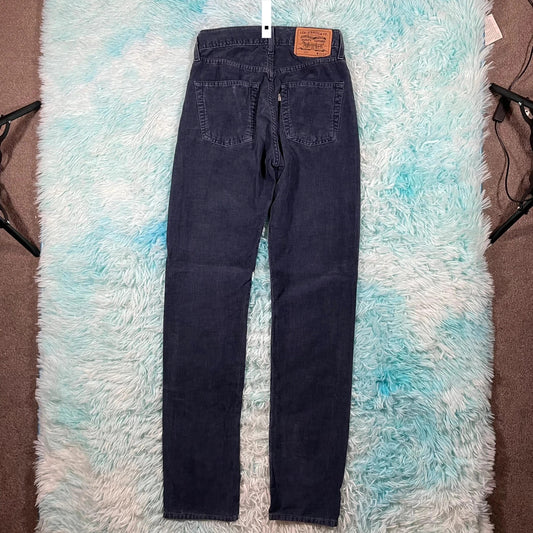 Vintage 90s Navy Levi’s Corduroy Trousers - W26 L34