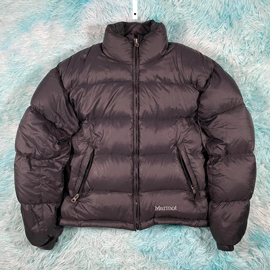 Vintage Black Marmot Puffer Jacket - Womens Small