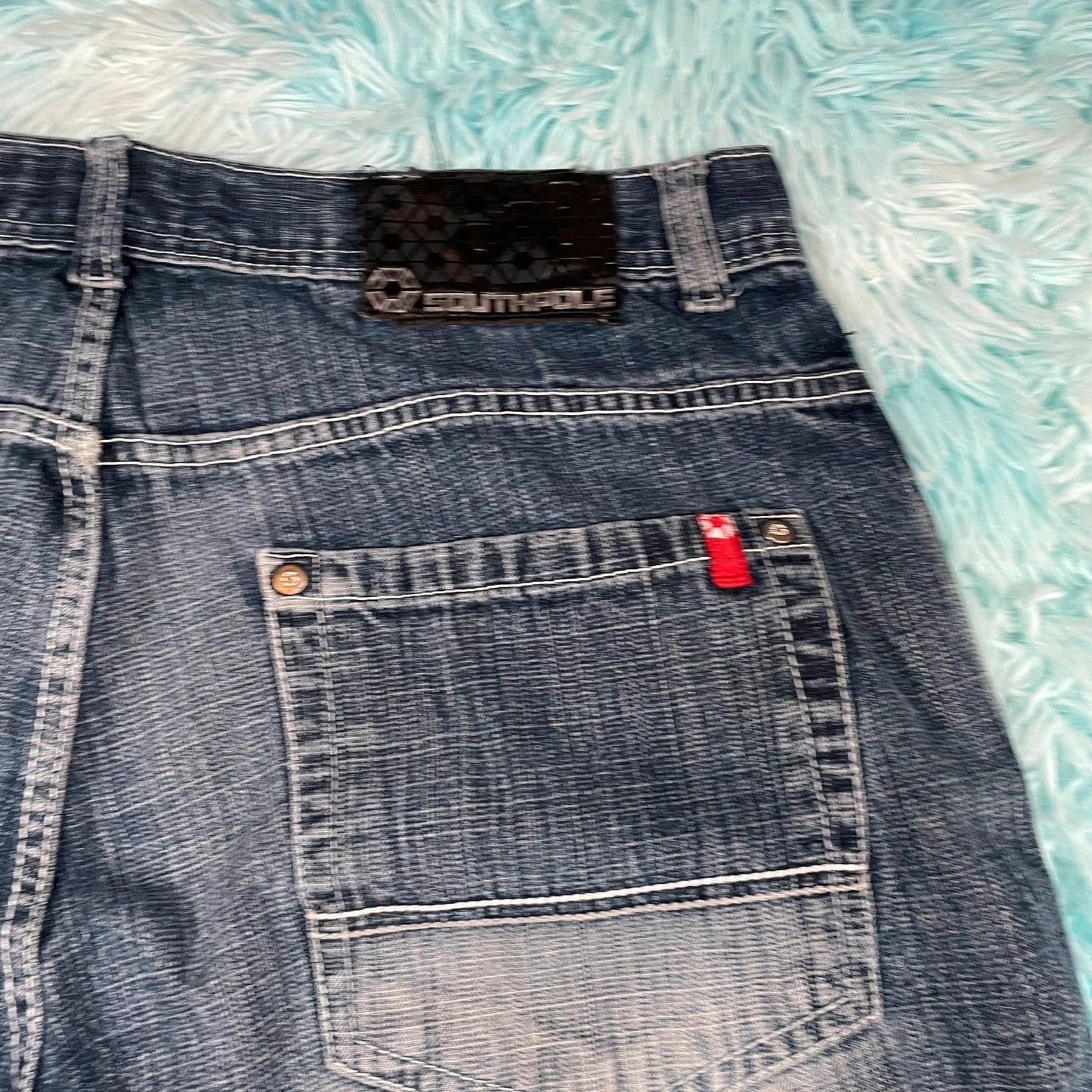 Vintage 90s Blue Southpole Jeans Shorts Jorts - 36W