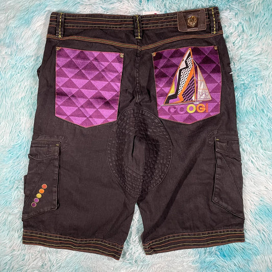 Vintage 90s Black Coogi Jean Shorta Baggy Jorts - 42W