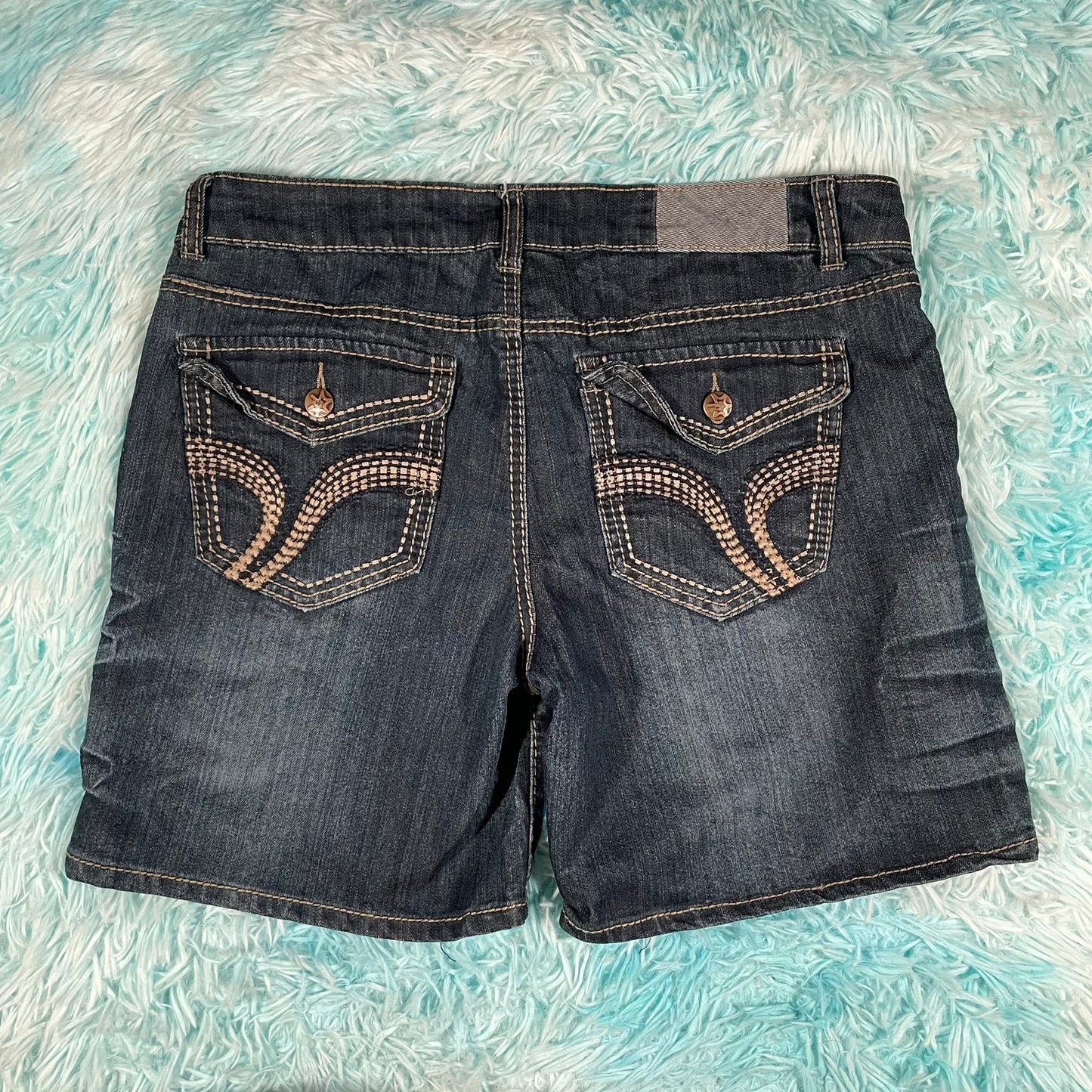 Vintage 00s Denim Hot Pants - Size 18