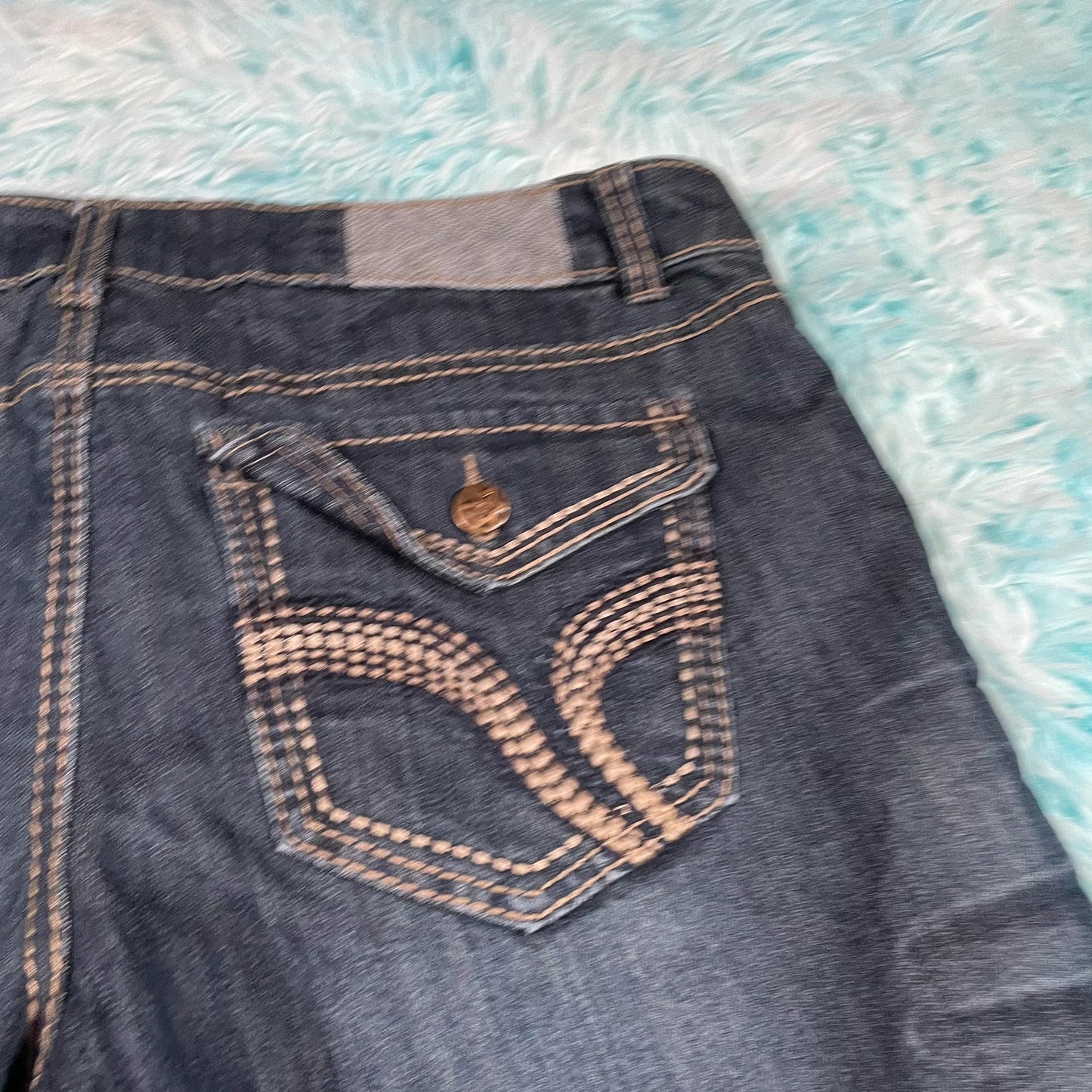 Vintage 00s Denim Hot Pants - Size 18
