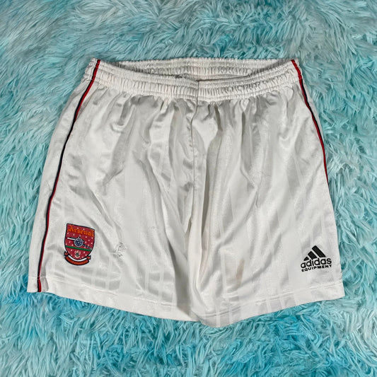 Vintage 90s White Arsenal Adidas Shorts - 38W XL