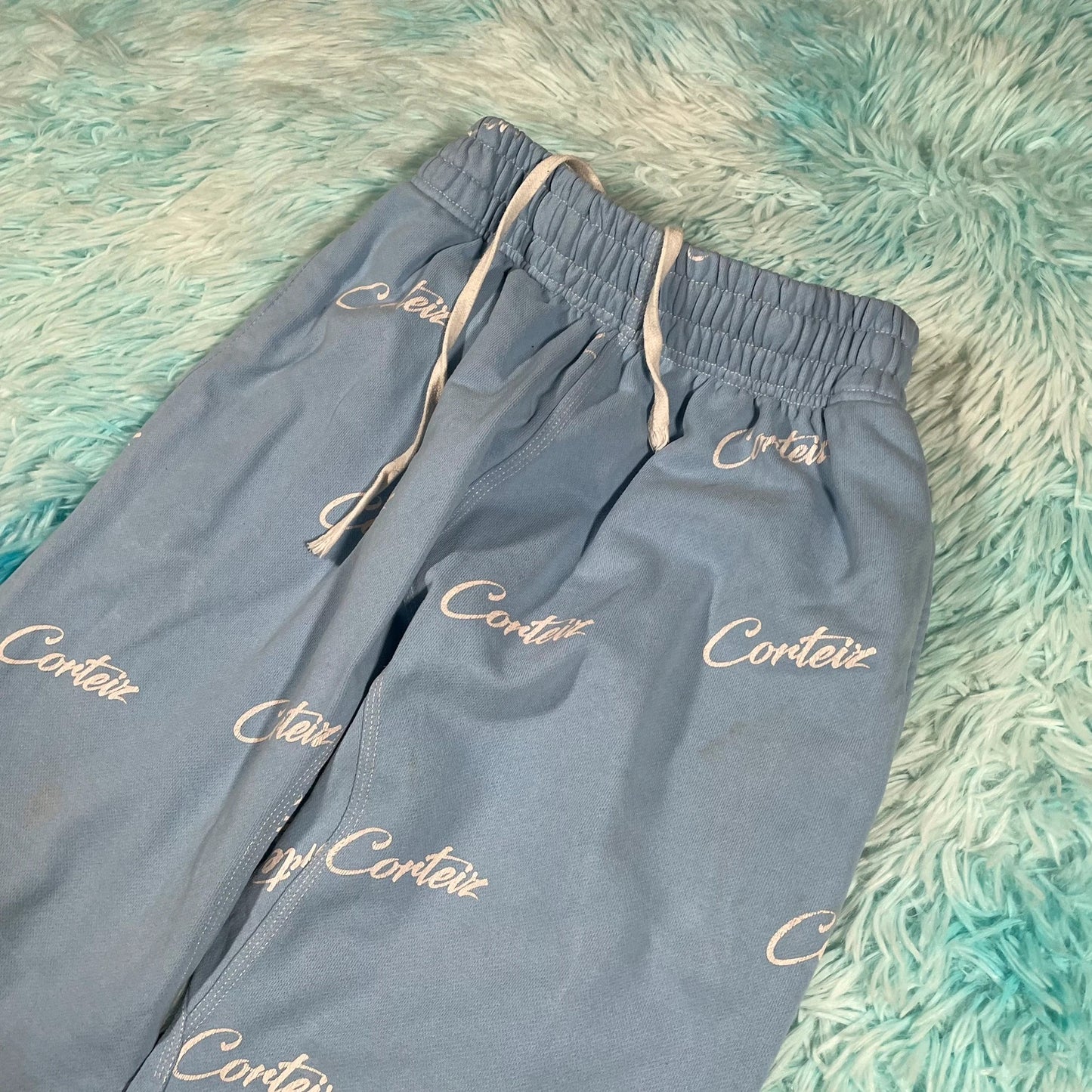 Blue Corteiz Joggers Jogging Bottoms - Medium