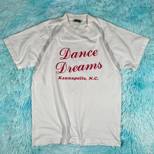 Vintage 90s Grey Dance Graphic T Shirt - Medium
