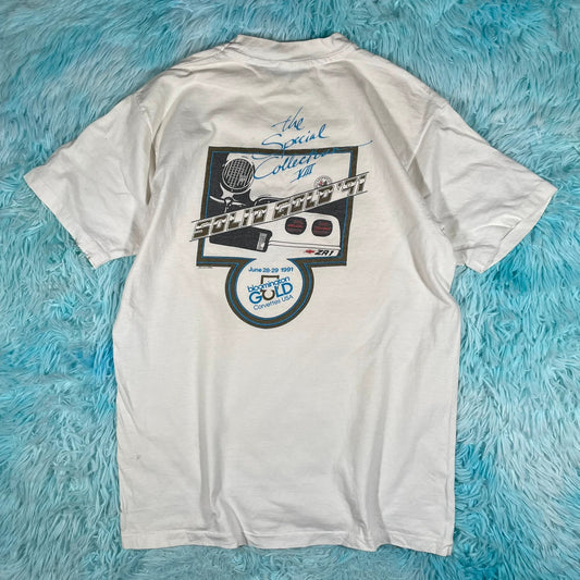 Vintage 1991 Bloomington Solid Gold Graphic T Shirt - Large