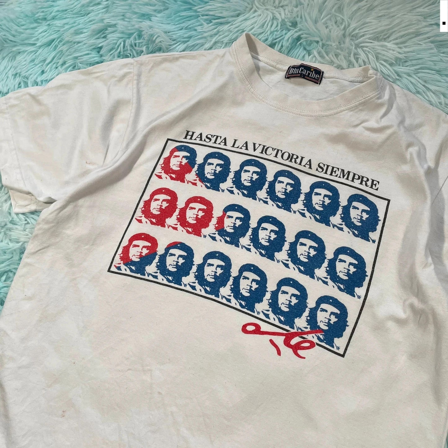 Vintage 90s White Fidel Castro Cuba Graphic T Shirt - L