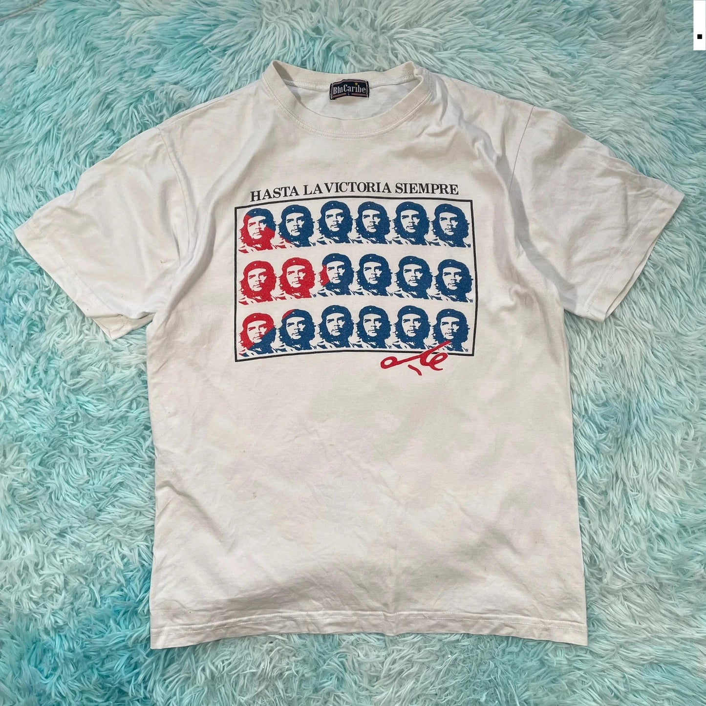 Vintage 90s White Fidel Castro Cuba Graphic T Shirt - L