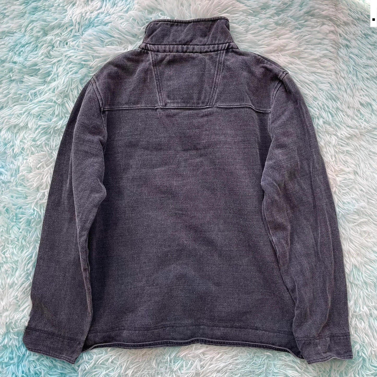 Navy Crew 1/4 Zip Sweatshirt - Large