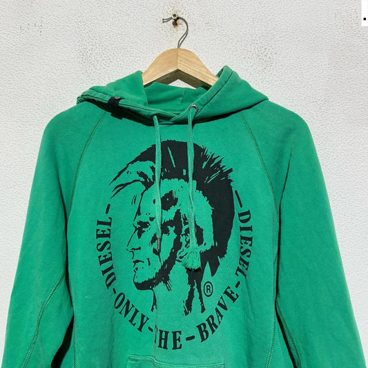 Green Diesel Hoodie Mohawk Graphic - Medium