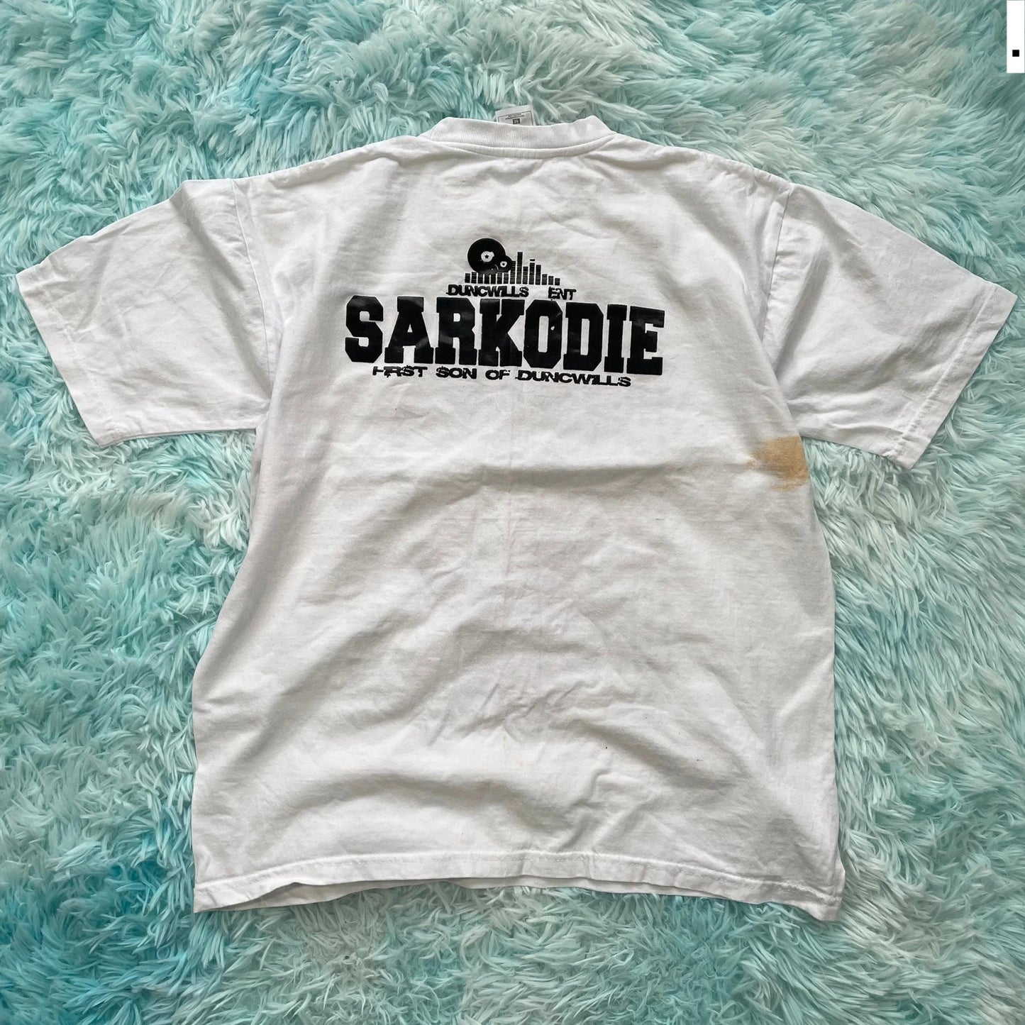 Vintage 90s White Sarkodie Rap T Shirt - Medium