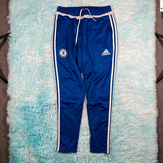 Blue Adidas Chelsea Tracksuit Bottoms - Medium