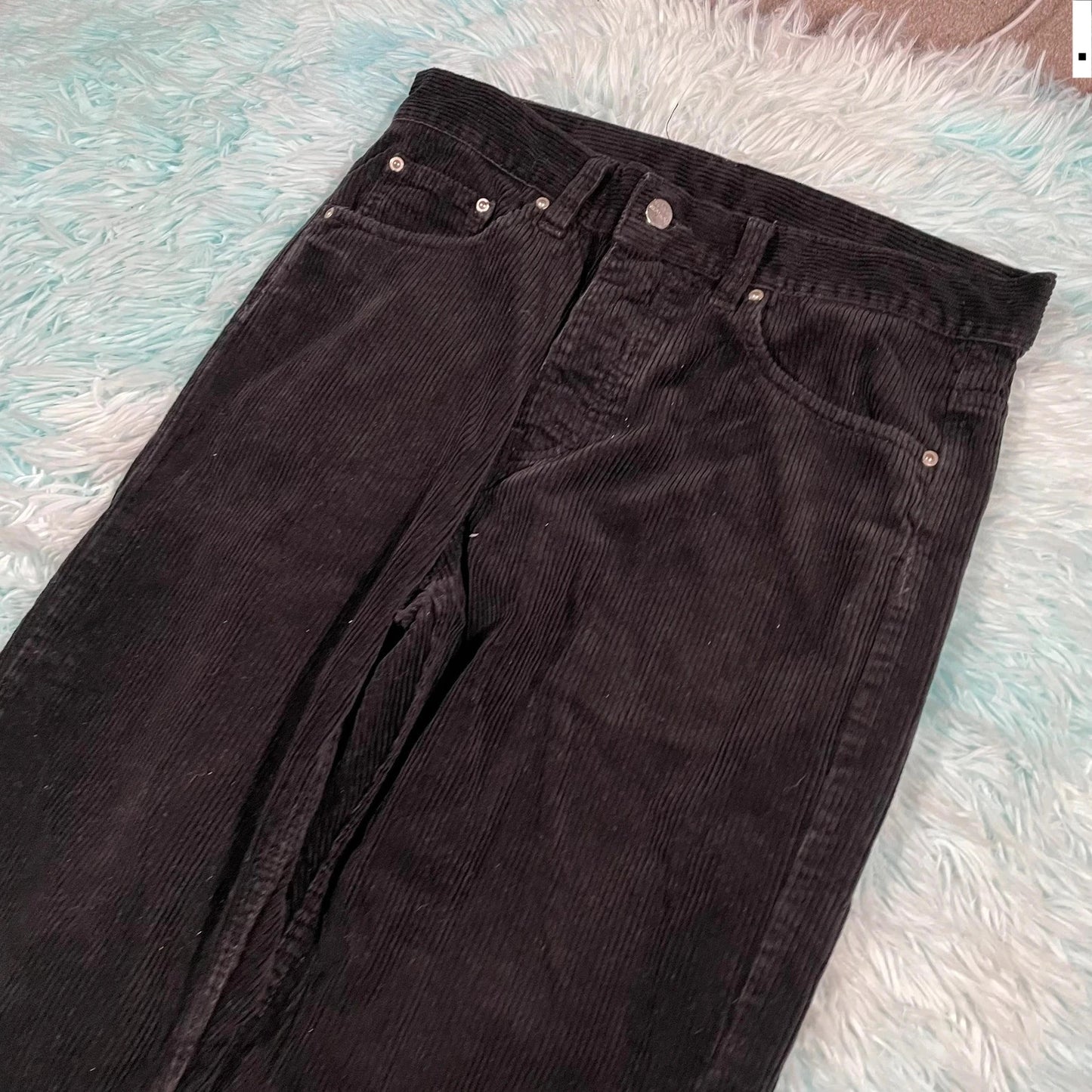 Black Carhartt Corduroy Trousers Newel Pant - 30W 32L