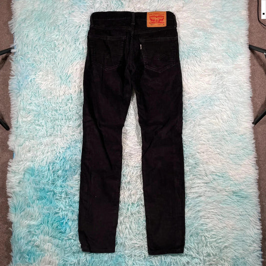Black Levi’s Corduroy Trousers 511 Slim Fit - 27W 32L