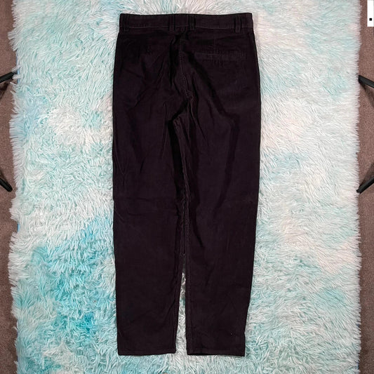 Navy Cos Corduroy Trousers - Size 8