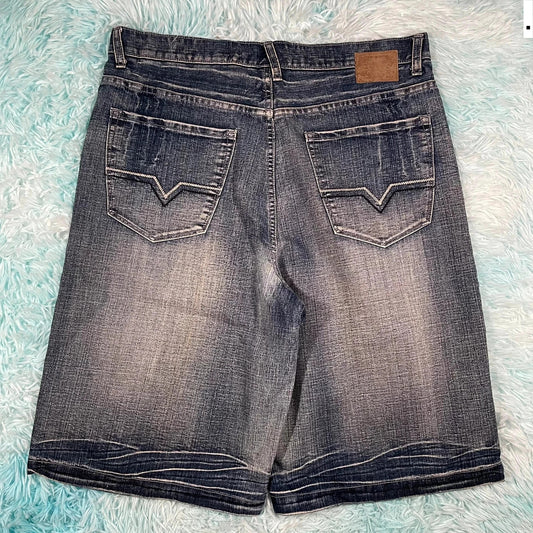 Vintage 00s Baggy Jean Shorts Jorts - W34