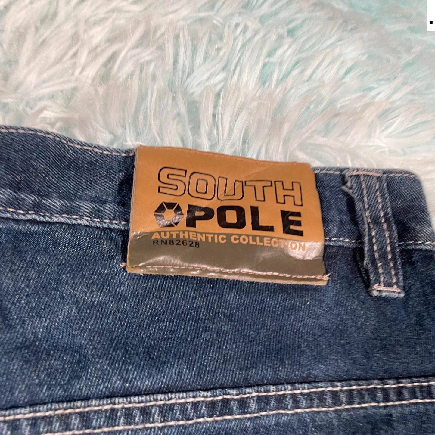 Vintage 90s South Pole Baggy Denim Shorts Jorts - 38W