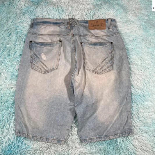 Vintage Blue Akademiks Jean Shorts Jorts - 34W