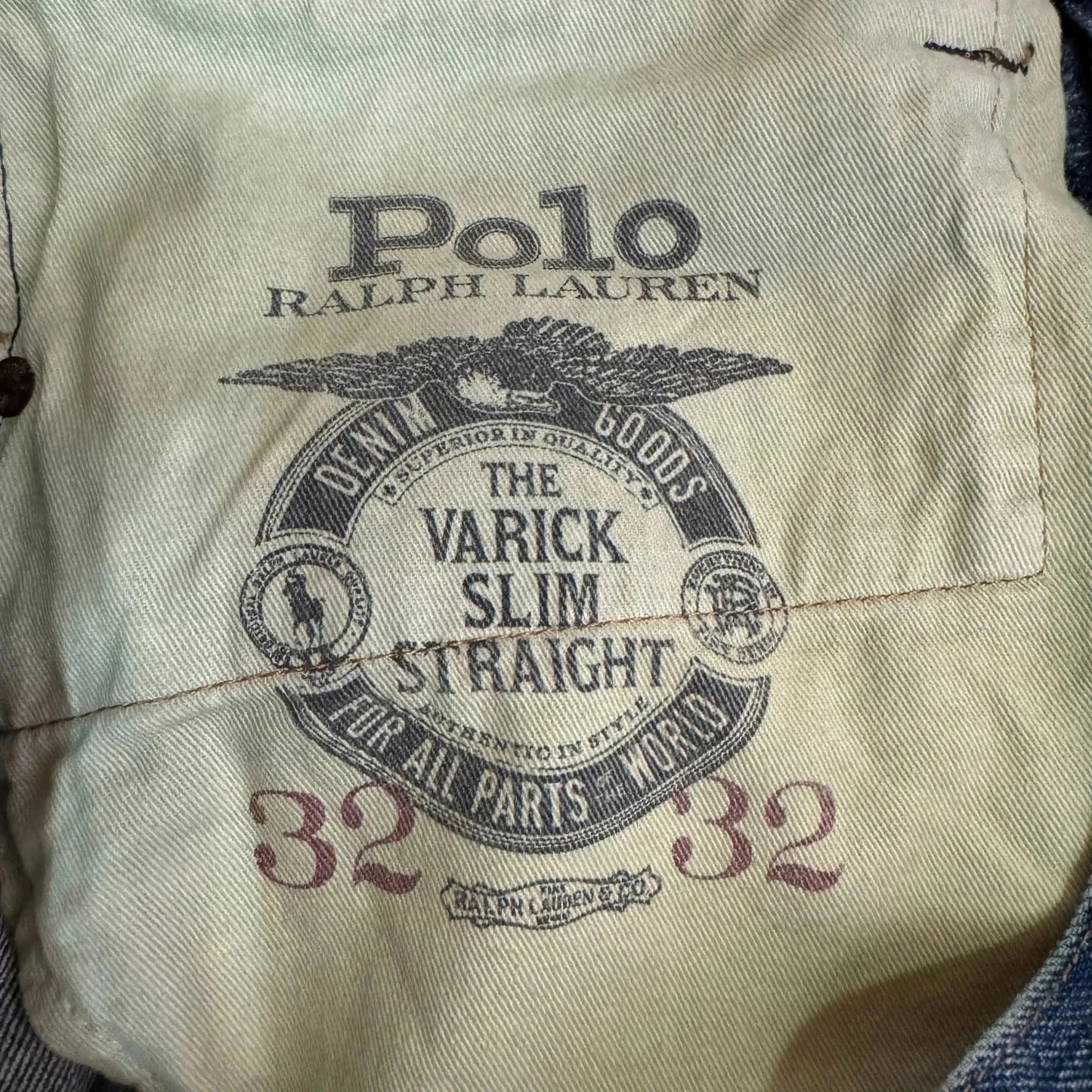 Vintage Blue Polo Ralph Lauren Jeans Straight Leg - 32W 32L