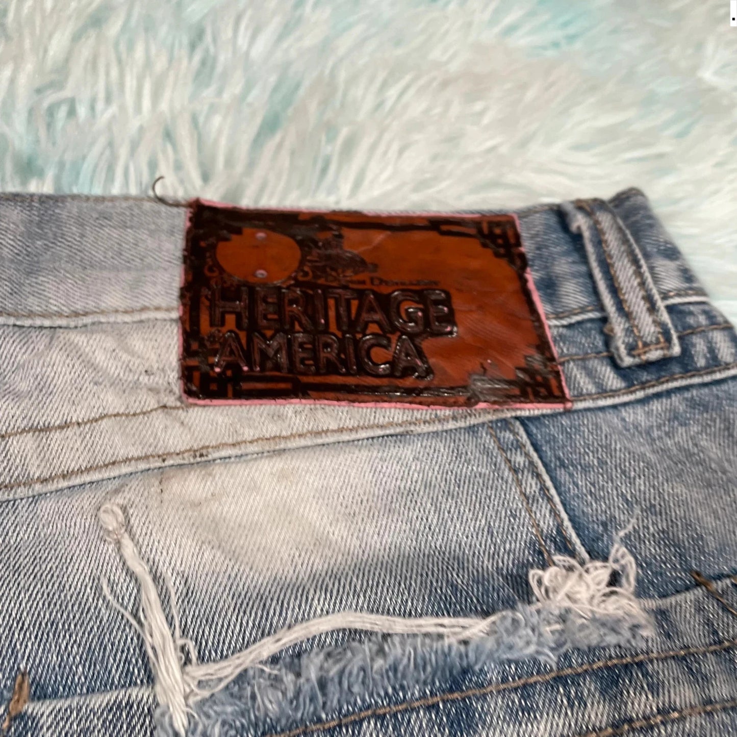 Vintage 00s Denim Jean Shorts Jorts - 38W