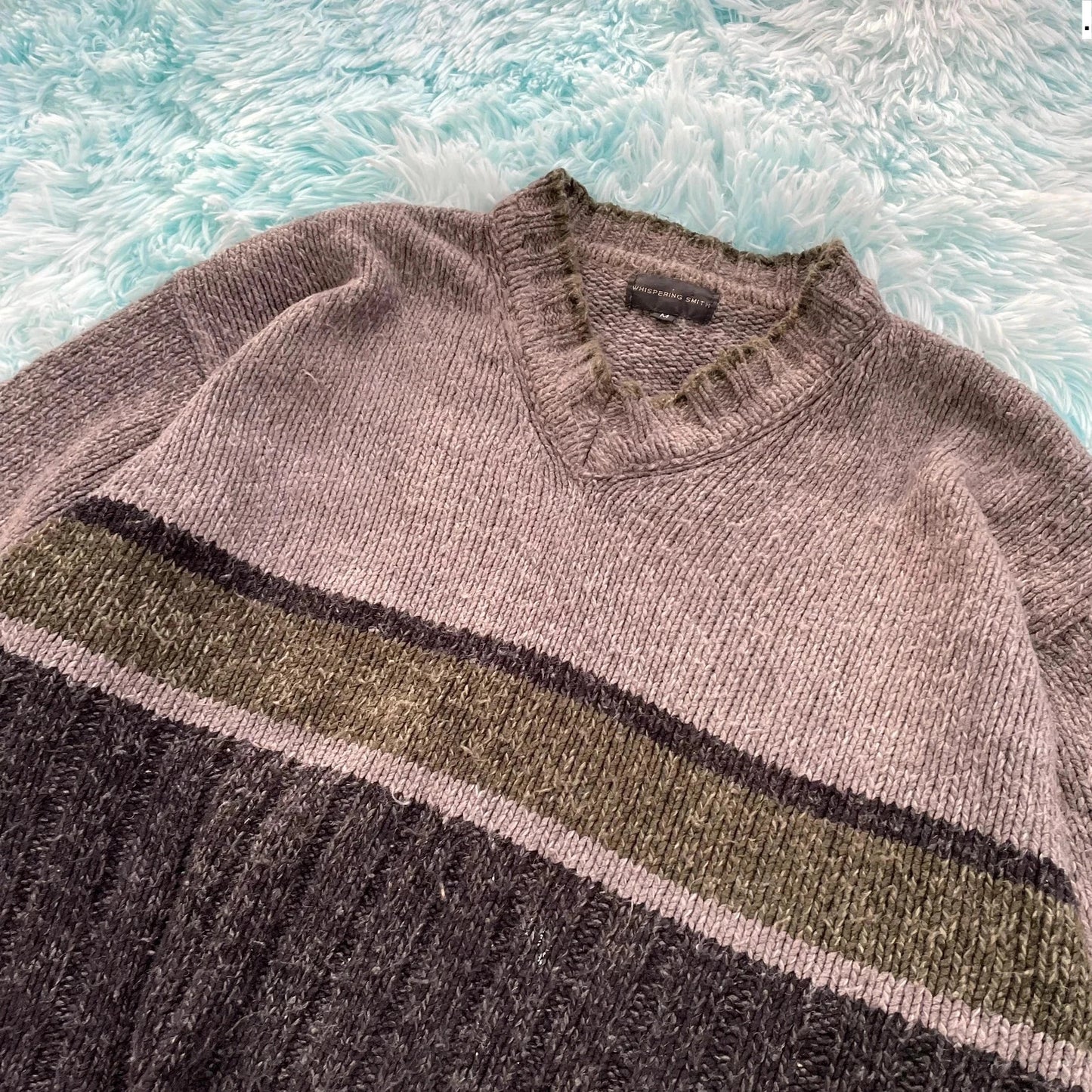 Vintage 90s Grey Chunky Knitted Jumper - Medium