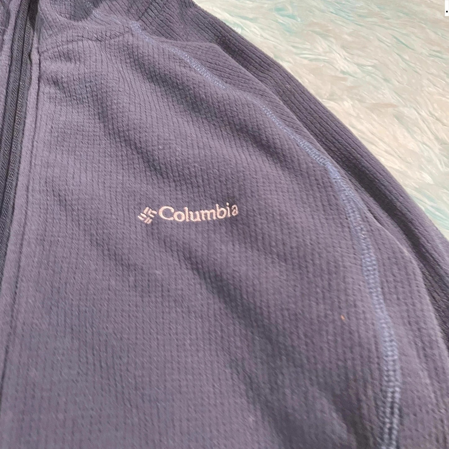 Grey Columbia Full Zip Hoodie Fleece - Womens Medium