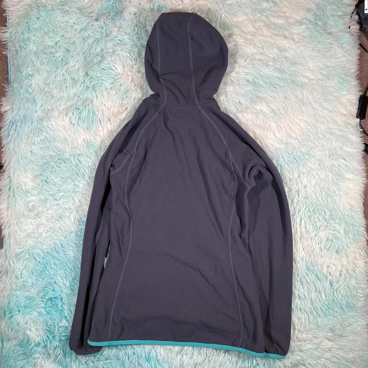 Grey Columbia Full Zip Hoodie Fleece - Womens Medium
