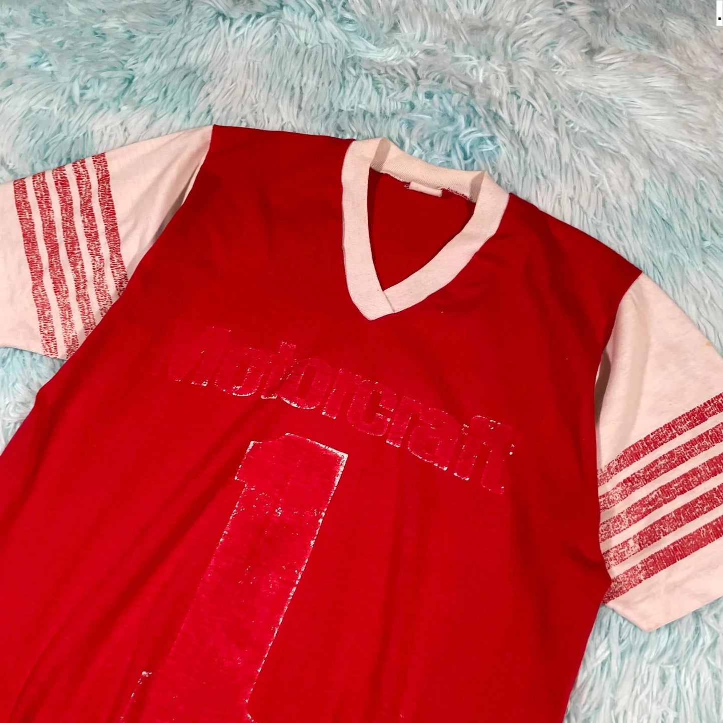 Vintage 70s Red Motorcraft T Shirt - Small